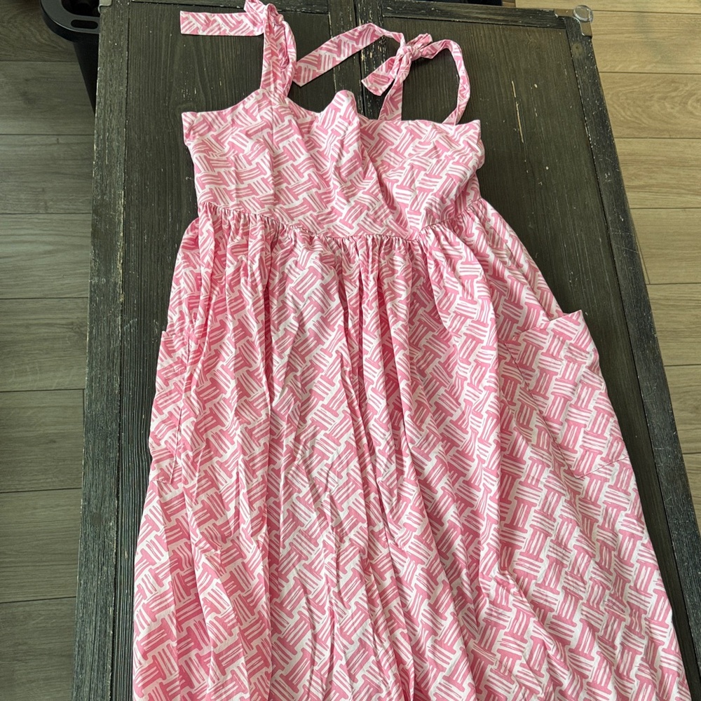 The Beaufort Bonnet Company Pink and White Dress